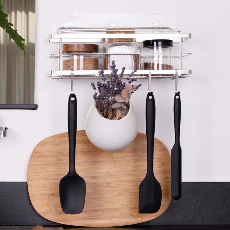 KINCMAX Stainless Steel Heavy Duty S Hooks for Bathroom Showers Organizer Hanging - Bathroom Shower Organizer Adhesive Replacement - Rust Proof Shower Caddy Hanging Hang Rack Hooks - Image 5